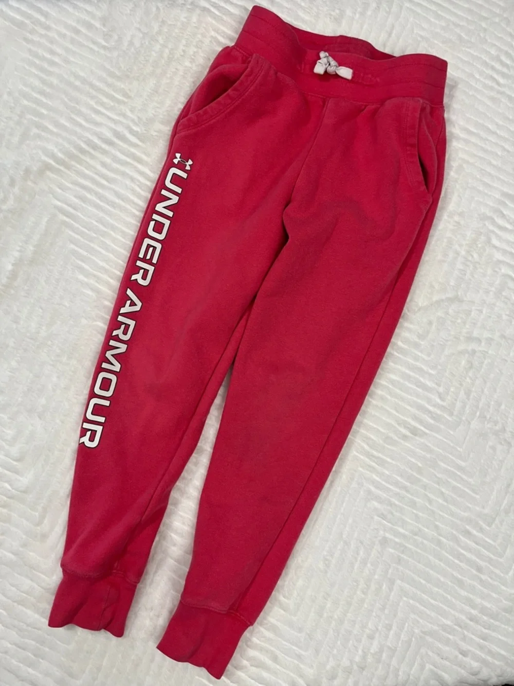 Under Armour Kids Girls Pink‎ Jogger Sweatpants size youth small joggers